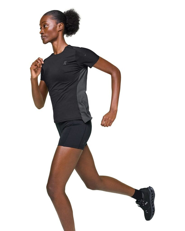 ON | Performance T-Shirt | Black / Eclipse | Dames ON RUNNING