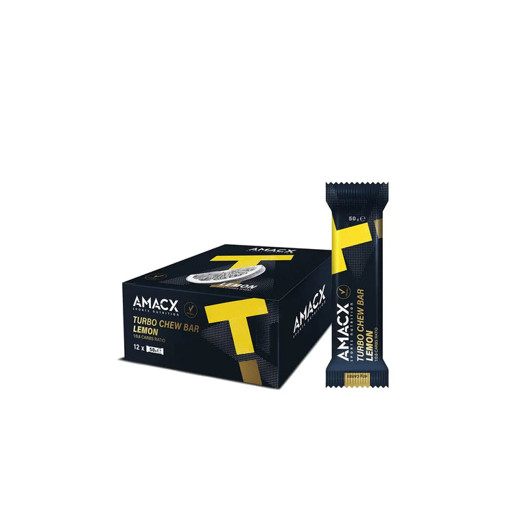 Amacx | Turbo Chew Bar | Lemon | 12 Pack Amacx Sports Nutrition