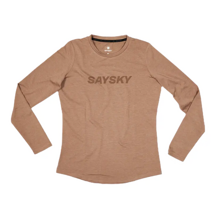 Saysky | Logo Pace Long Sleeve | Dames | Brown SAYSKY