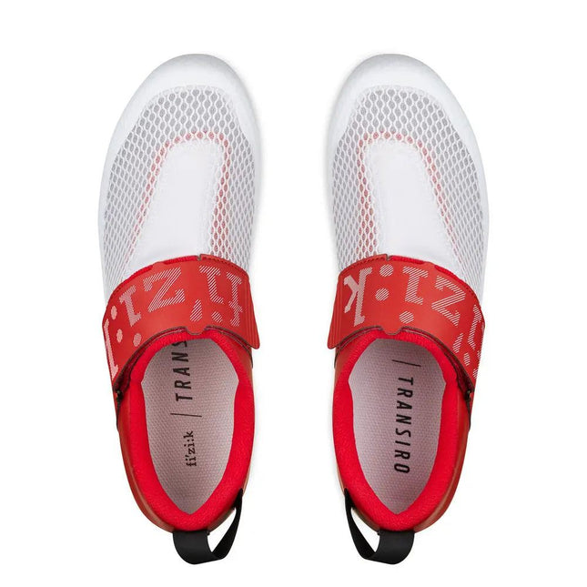 Fizik | Transiro Hydra | Triathlonschoen | White / Metallic Red Fizik