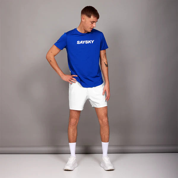 Saysky | Logo Pace T-Shirt | Heren | Blue SAYSKY
