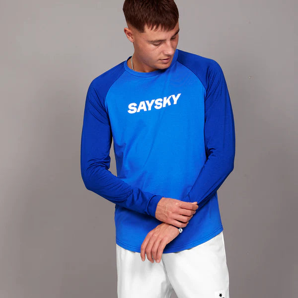 Saysky | Logo Pace Long Sleeve | Heren | Blue SAYSKY
