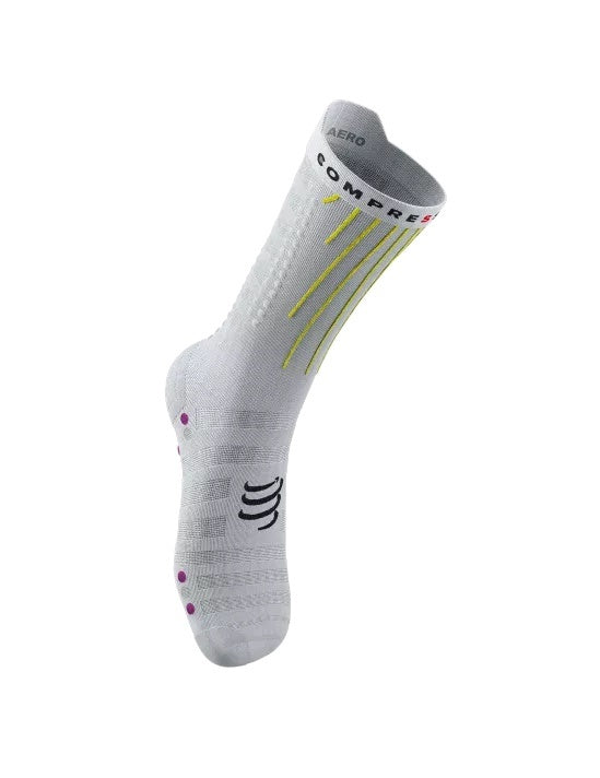Compressport | Aero Socks | White / Neo Pink Compressport