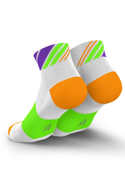 Incylence | Ladders | Low Running Socks | Orange / Green Incylence