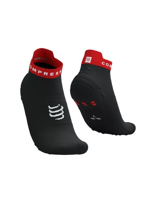 Compressport | Pro Racing Socks V4 | Run Low | Black / Core Red Compressport