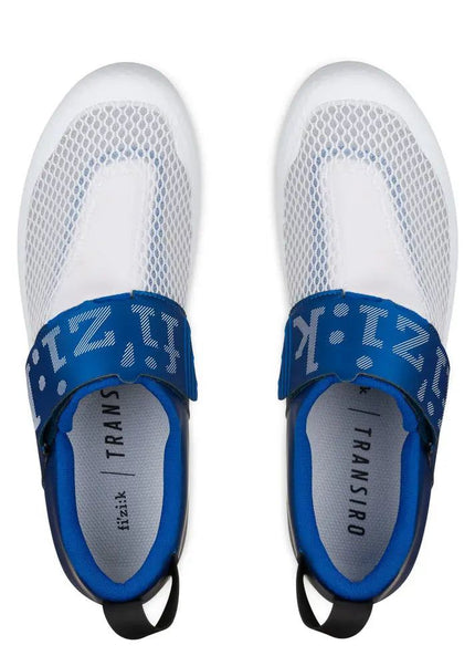 Fizik | Transiro Hydra | Triathlonschoen | White / Metallic Blue Fizik